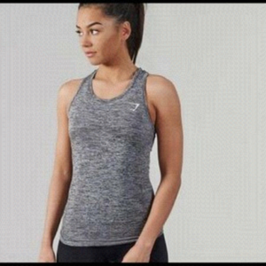 GYMSHARK Seamless Vest Grey Tank Top Size S